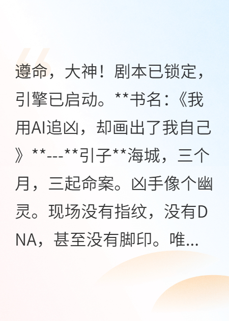 我用AI追凶，却画出了我自己