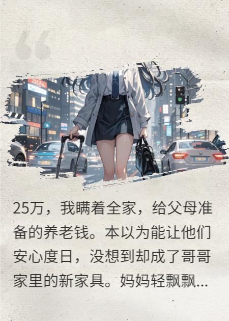 我存25万给妈养老，她转头给哥换豪装