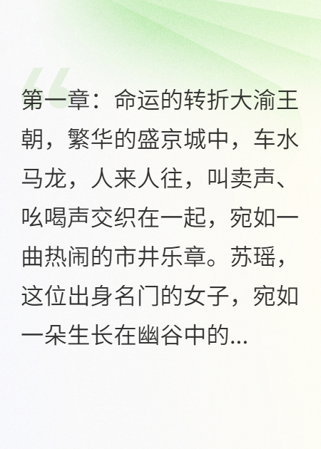 大渝之权谋风华