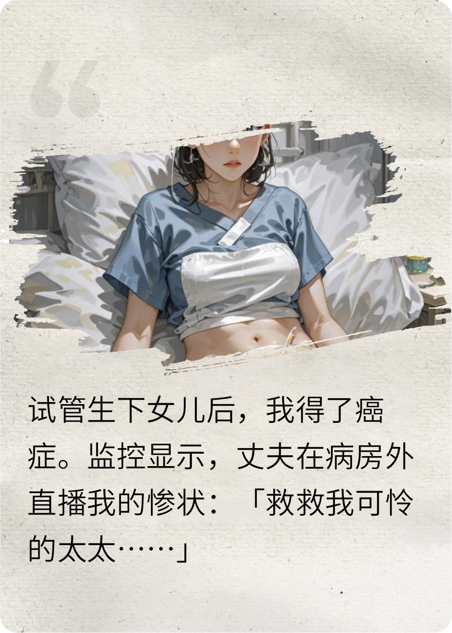 试管生下女儿患癌，老公用我换流量