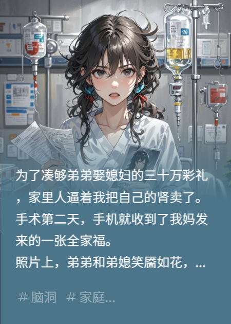 卖肾给弟弟凑彩礼，婚礼上我让全家身败名裂