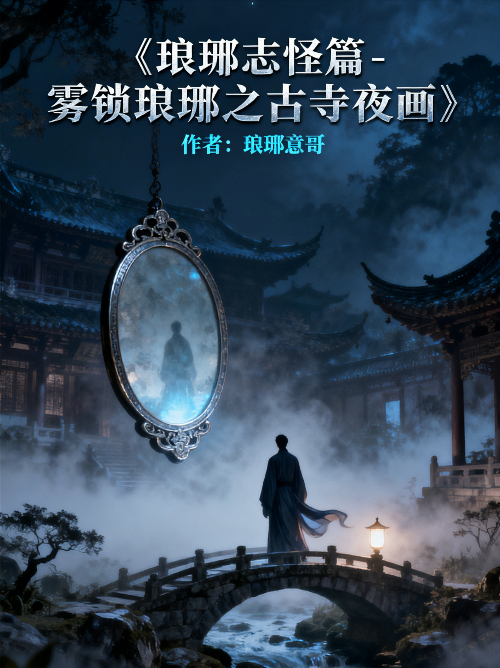 雾锁琅琊之古寺夜画