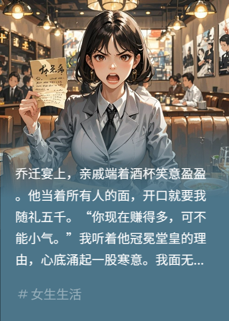 乔迁宴上我掏出欠条，贪婪的大伯体面碎了一地