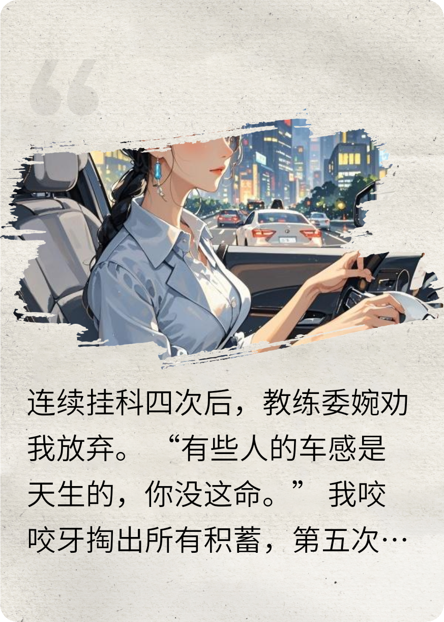 教练，我考到驾照了！