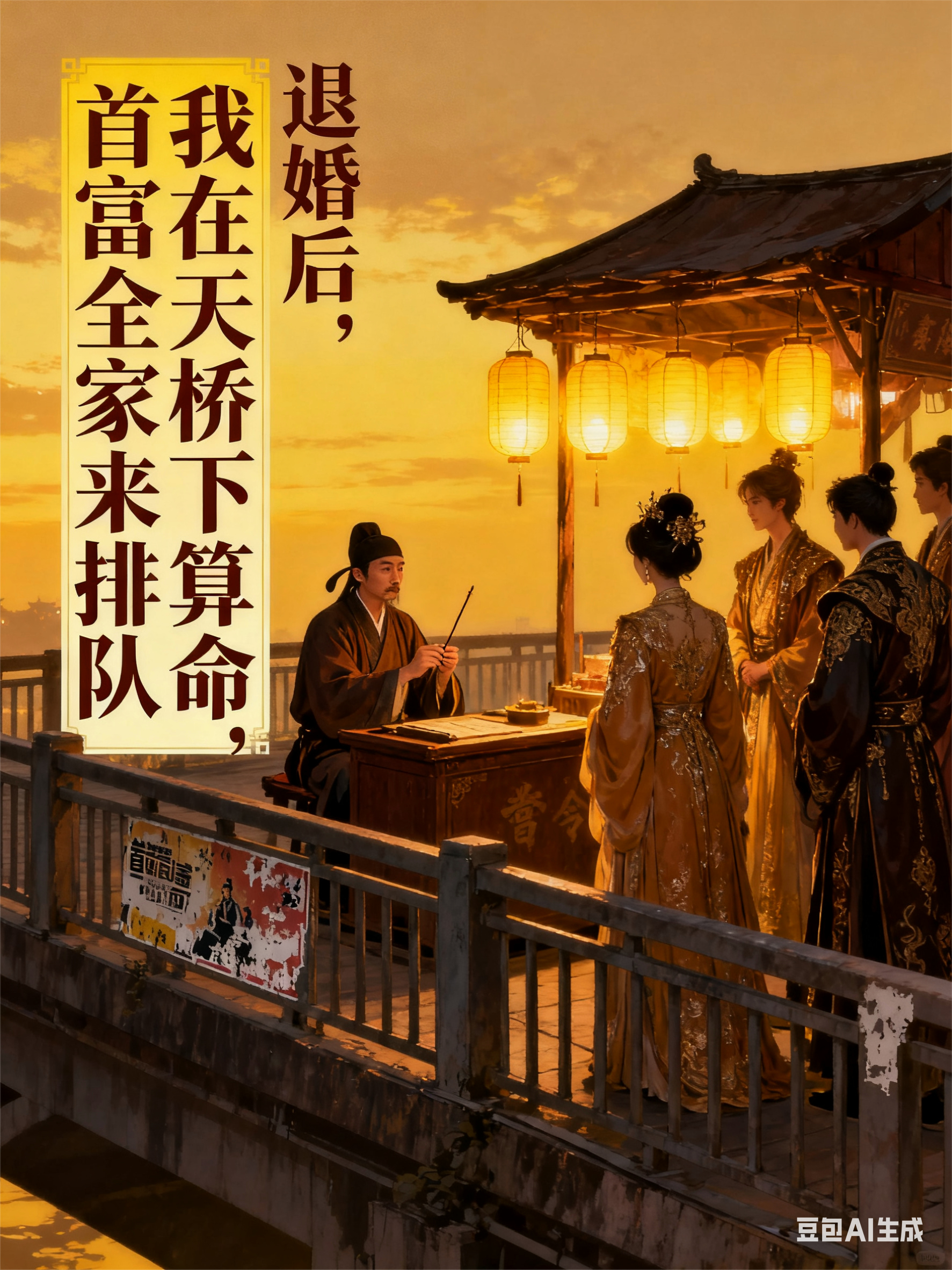 退婚后，我在天桥下算命，首富全家来排队