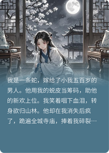 蛇妻跑路后：弟夫他跪碎傲骨求归来
