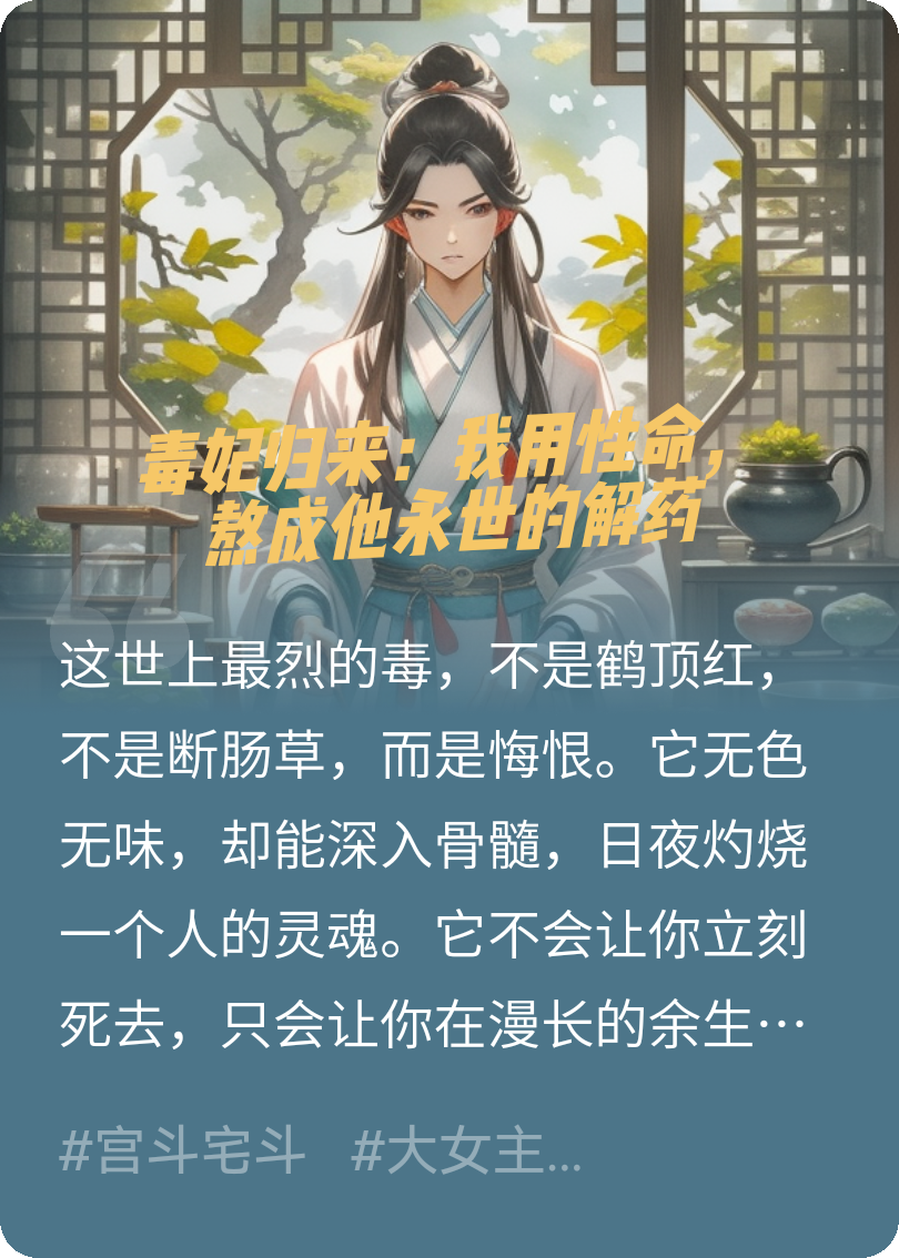 毒妃归来：我用性命，熬成他永世的解药