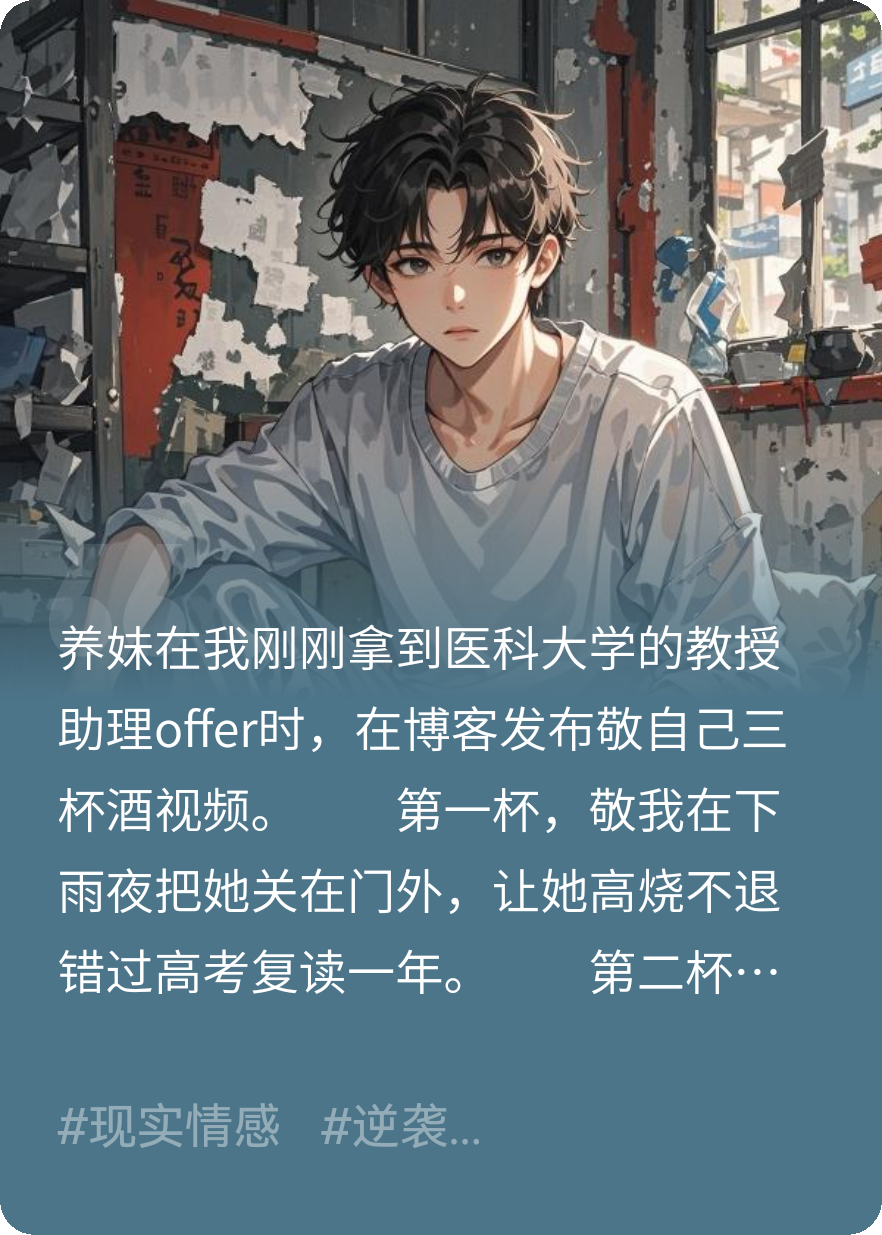 养妹敬自己三杯酒后，我丢了工作