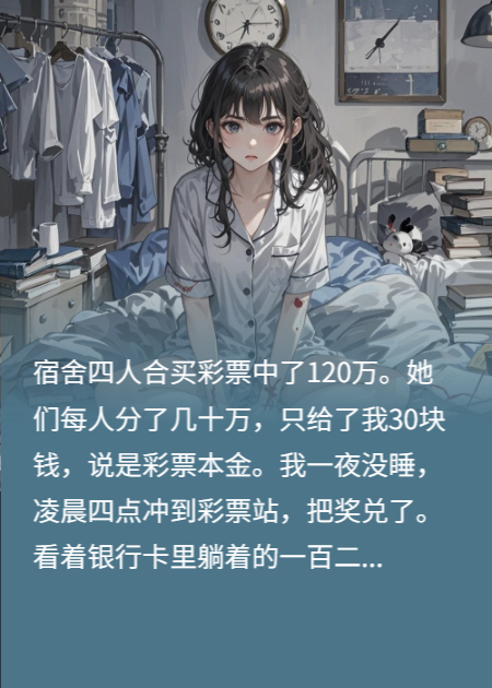 我独吞百万彩票，舍友疯了