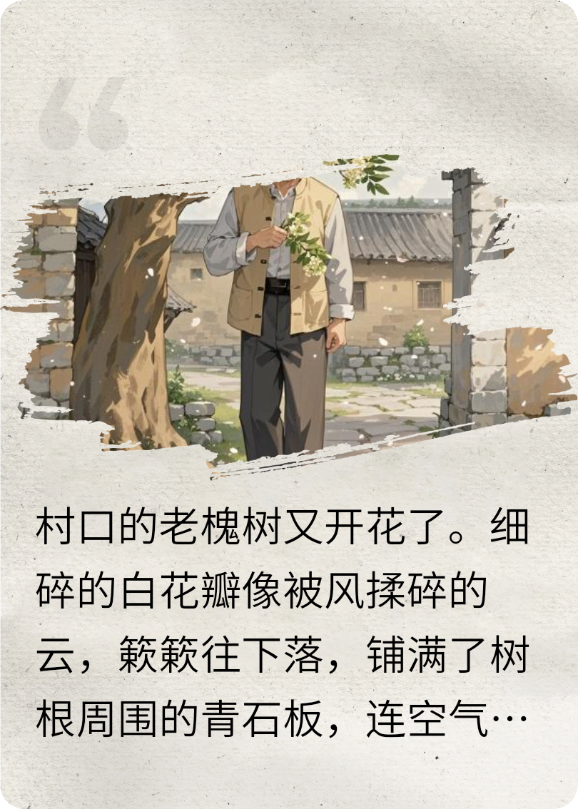 槐树花开了