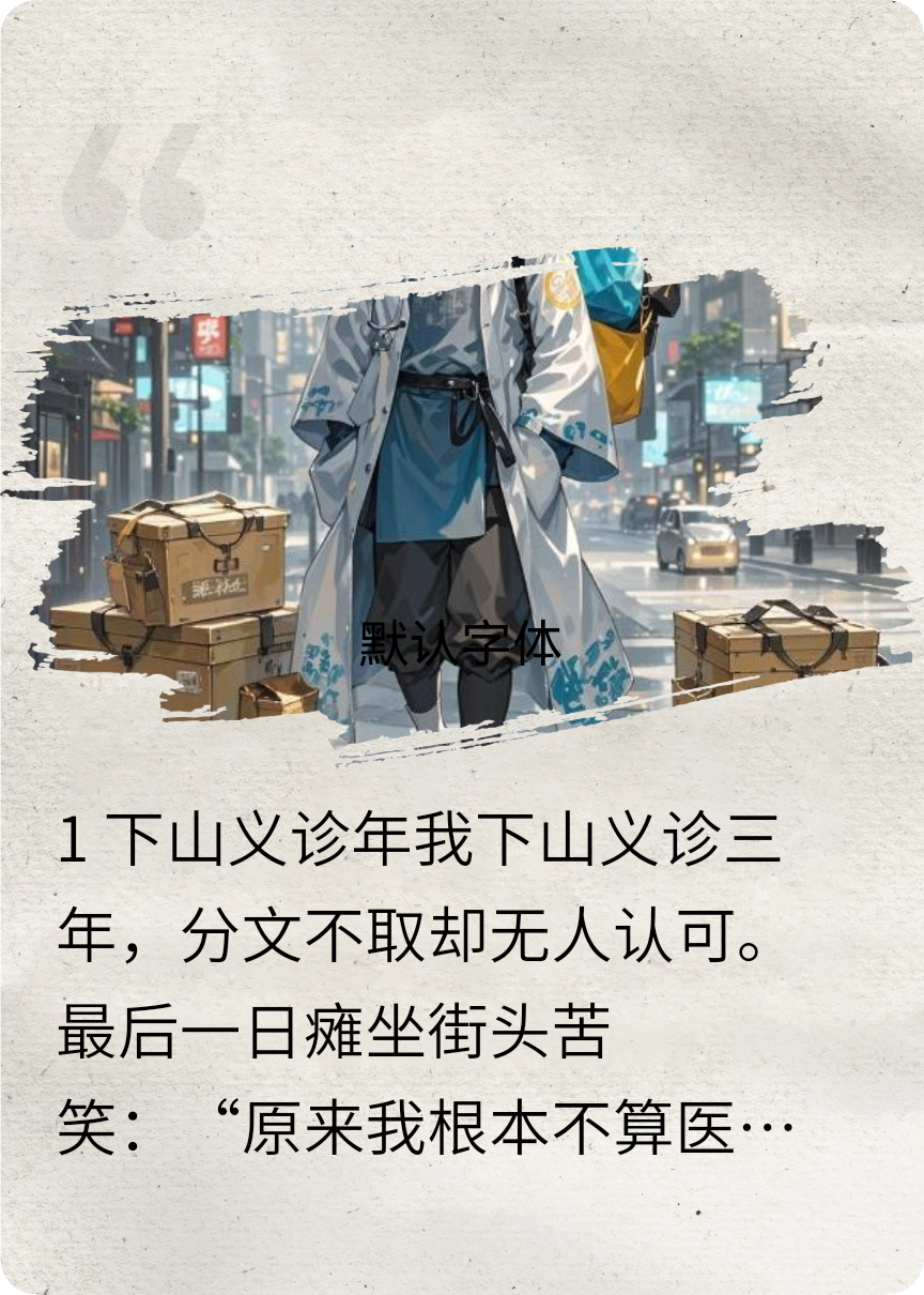 悬壶三年，患者全是师父的托儿