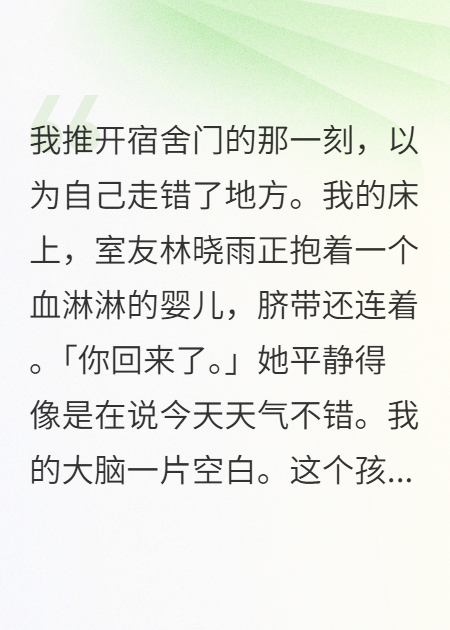 大学室友偷偷在我床上生了个孩子
