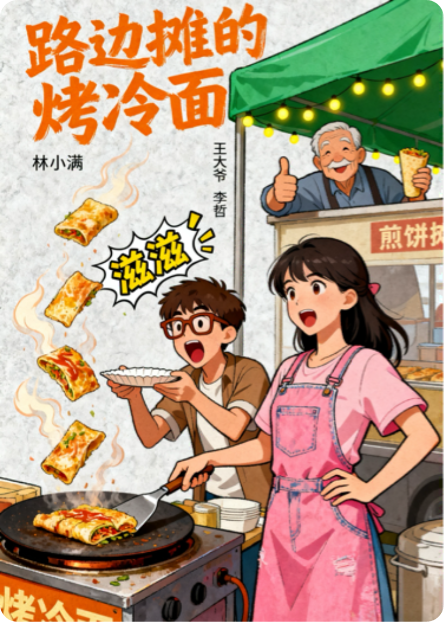 《路边摊的烤冷面》