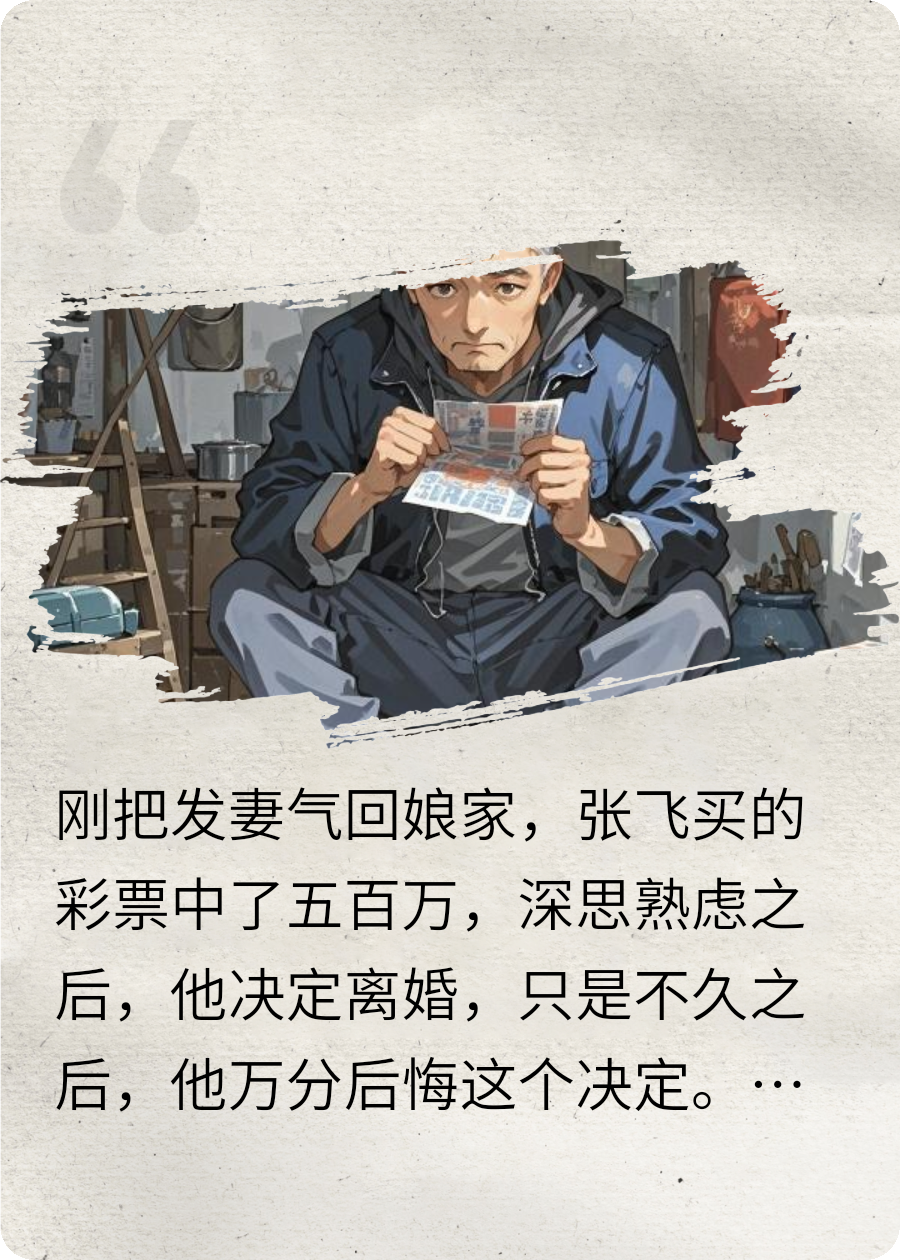 开局中奖五百万，踹了发妻我后悔了