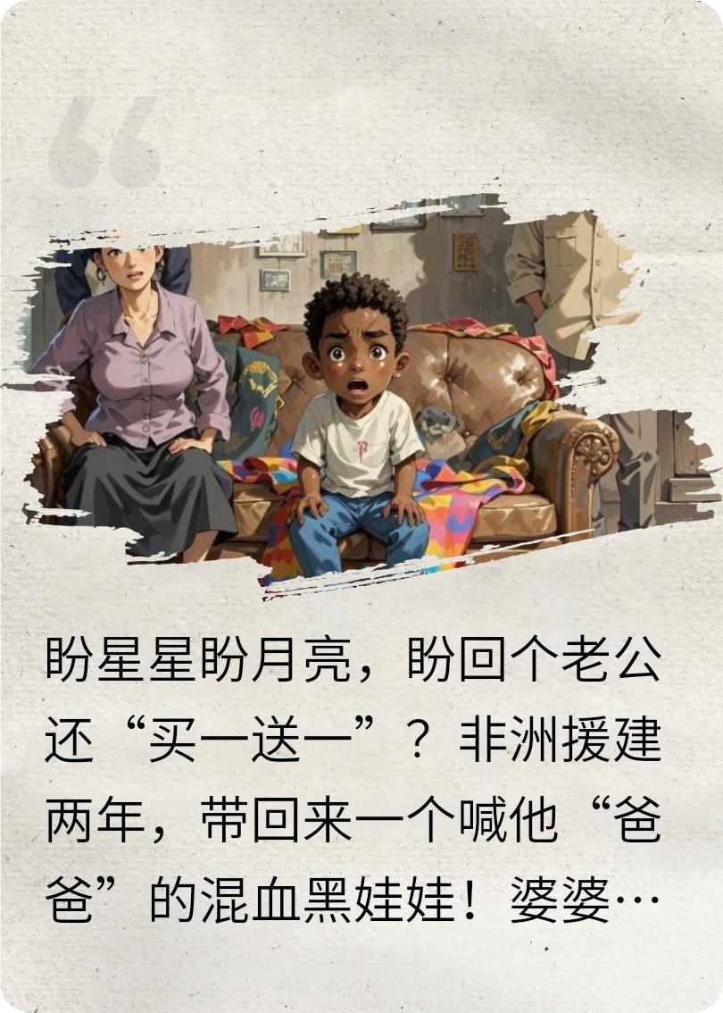 非洲带回个黑娃娃