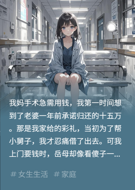 十五万彩礼成了岳母的养老金，我妈的手术台谁来买单