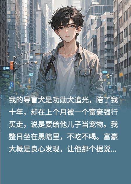 他抢走我的功勋导盲犬，又跪下求我做我的狗