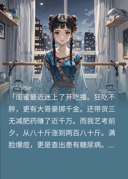 艺考前夕闺蜜开吃播，我却胖成猪