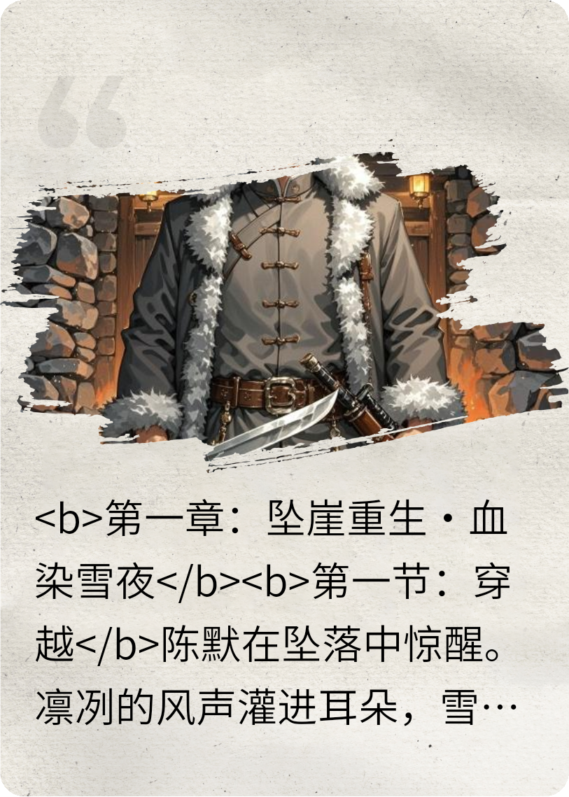 白山血局:回到1931当胡子的外科医生