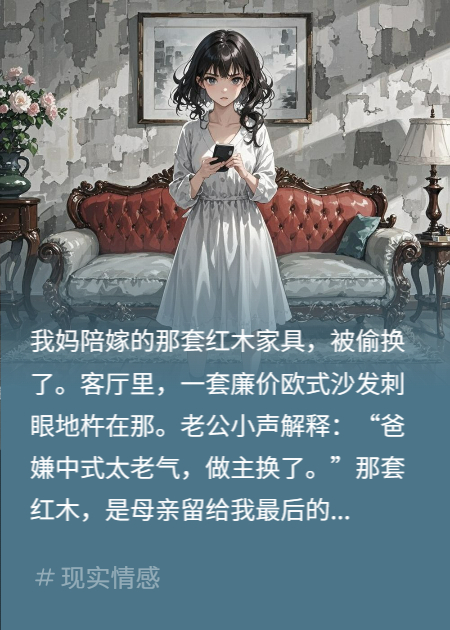 我妈的陪嫁百万家具被掉换，老公小声说：我爸做主换的