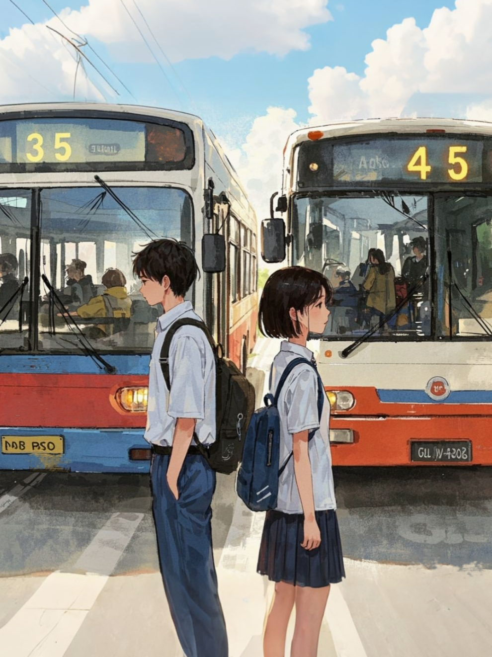 35向左，45向右