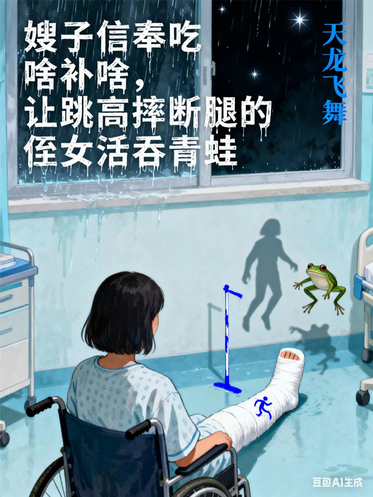 嫂子信奉吃啥补啥，让跳高摔断腿的侄女活吞青蛙