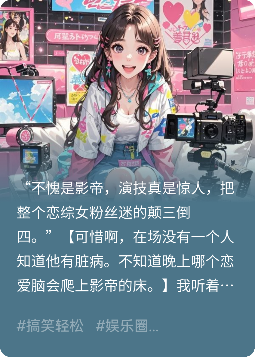 带统上恋综嫌弃影帝有脏病而和影后炒CP火了