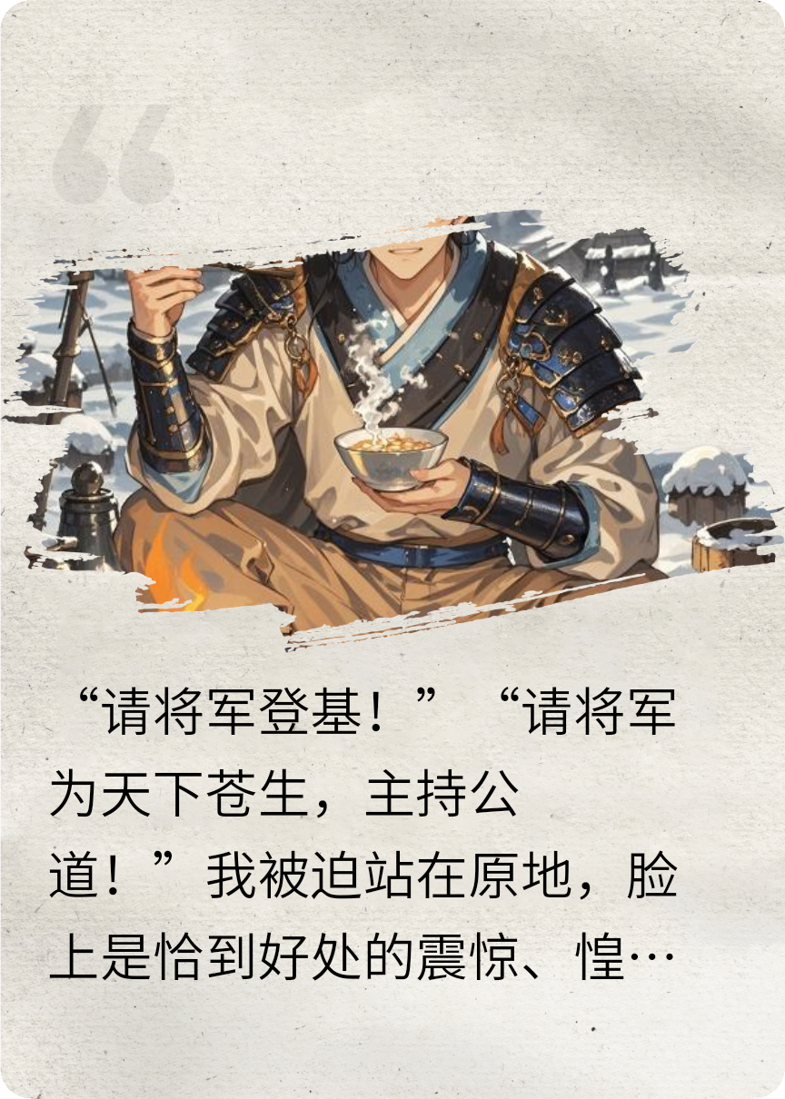 我给将士们吃泡面，他们给我披黄袍