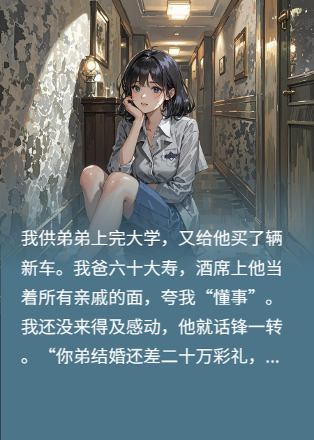 刚给弟买完车，爸让我再出二十万