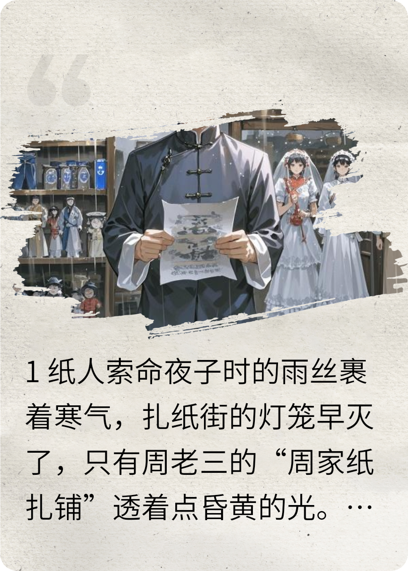 民俗异闻录之纸人还魂