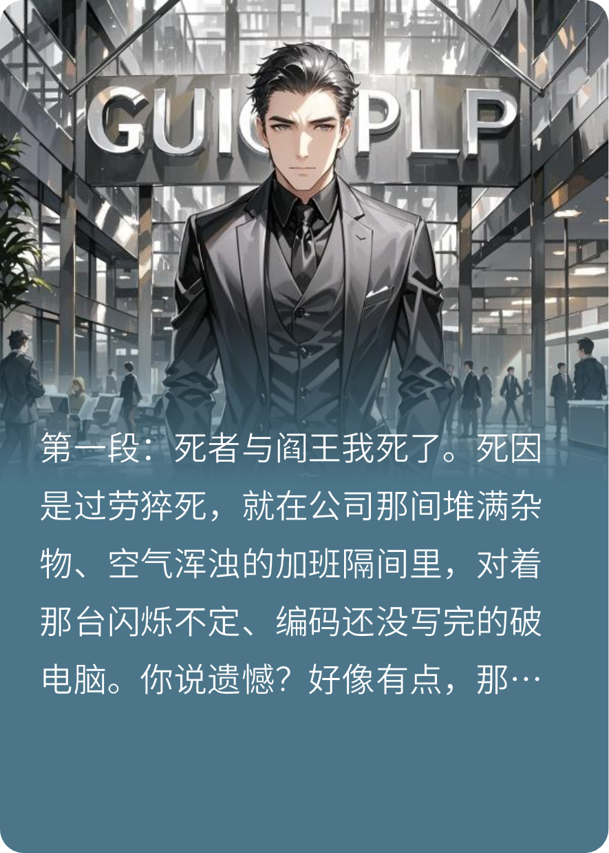 我，阎王，死后的葬礼上所有宾客突然无法说话