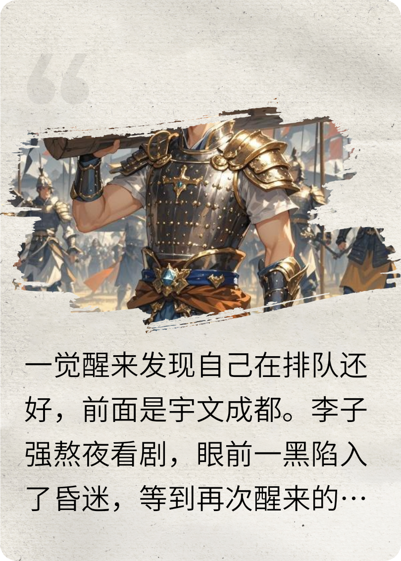 一觉醒来发现自己在排队，还好前面是宇文成都