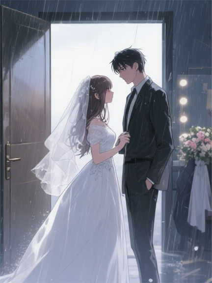 暴雨婚纱扎眼球