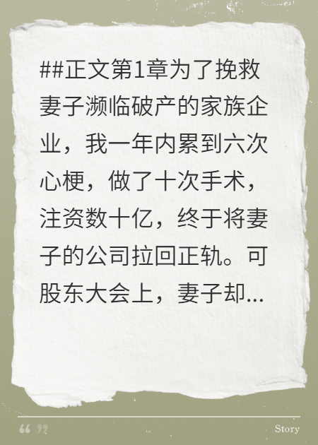 抢走我总裁职位后，妻子说他只是个孩子