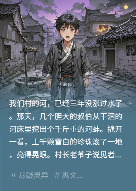 挖出千斤河蚌现珍珠，全村分宝后一夜死绝