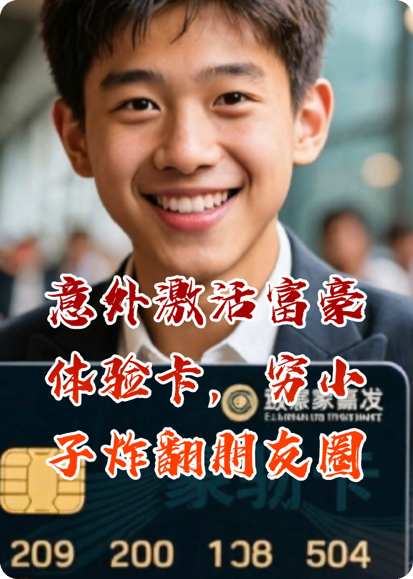 意外激活富豪体验卡，穷小子炸翻朋友圈