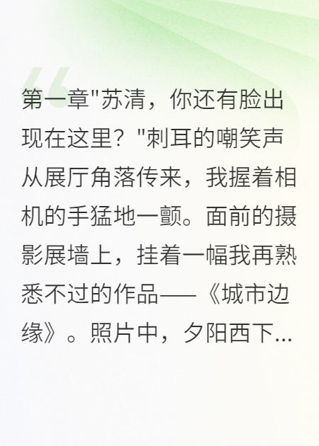 重生识破继妹偷拍我作品