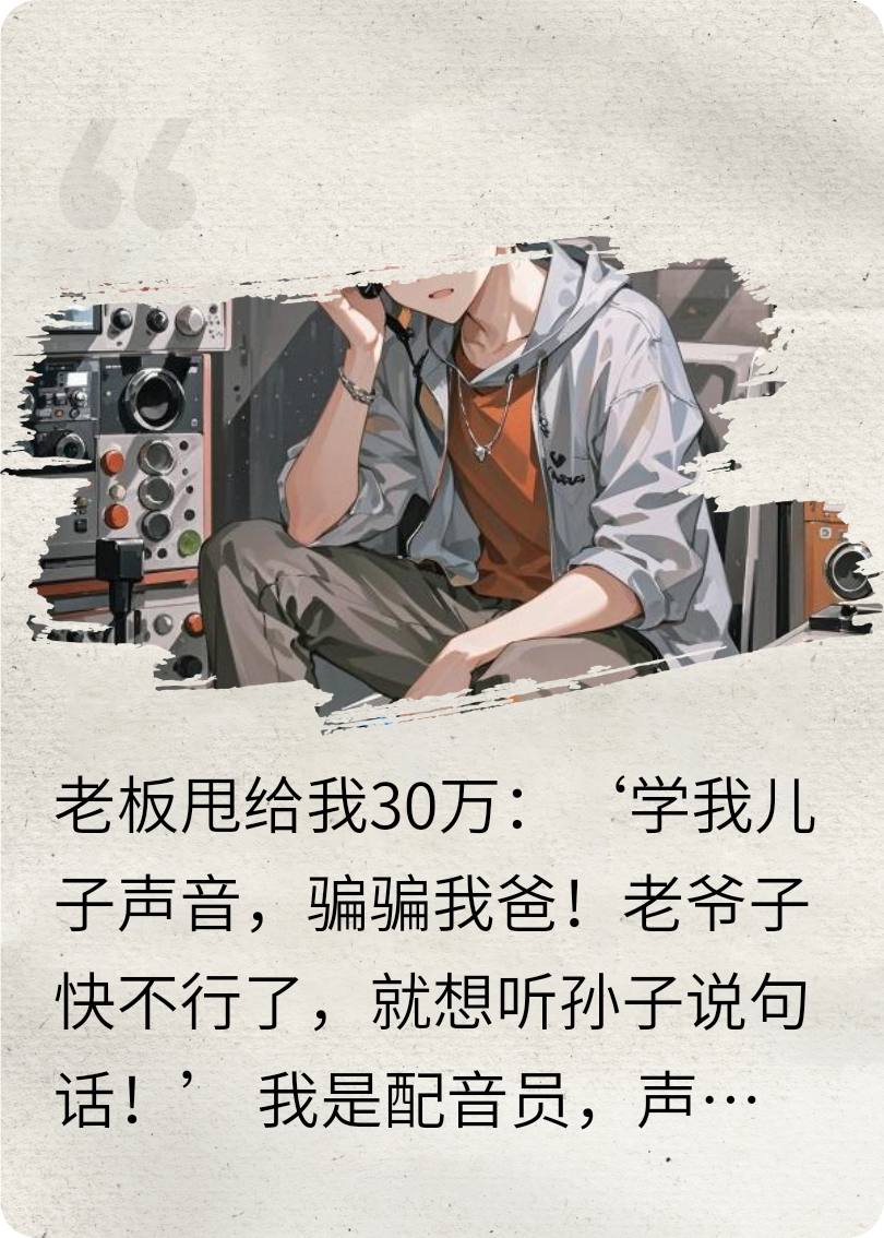 配音员：老板让我模仿他儿子声音，骗重病老爷子