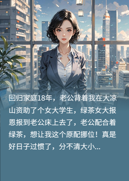 当家庭主妇杀回职场，渣男只配身无分文