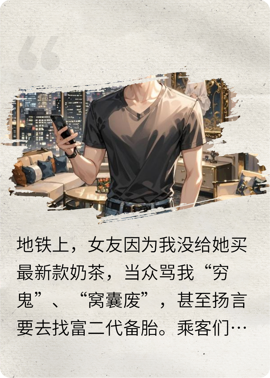 女友当众骂我穷鬼时，京圈家族群正讨论给我千亿零花钱