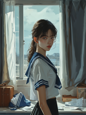 国庆旅游，舍友非要穿水手服打卡战争博物馆