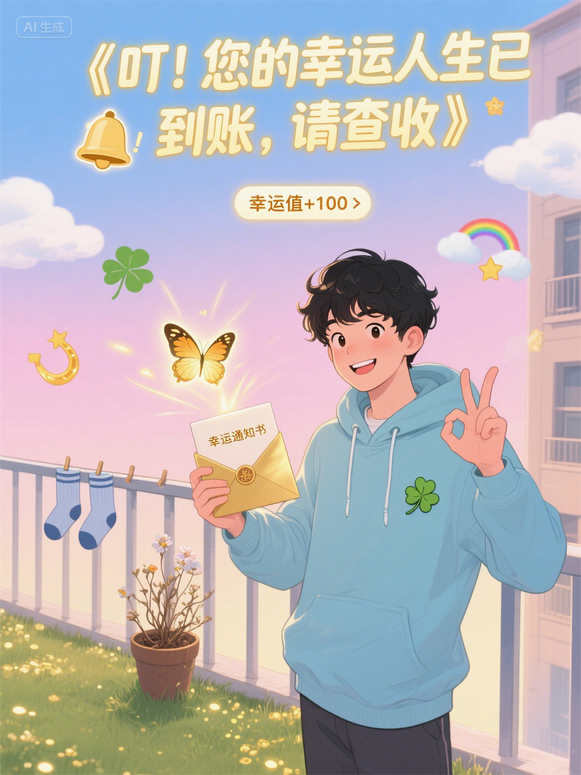 叮！您的幸运人生已到账，请查收