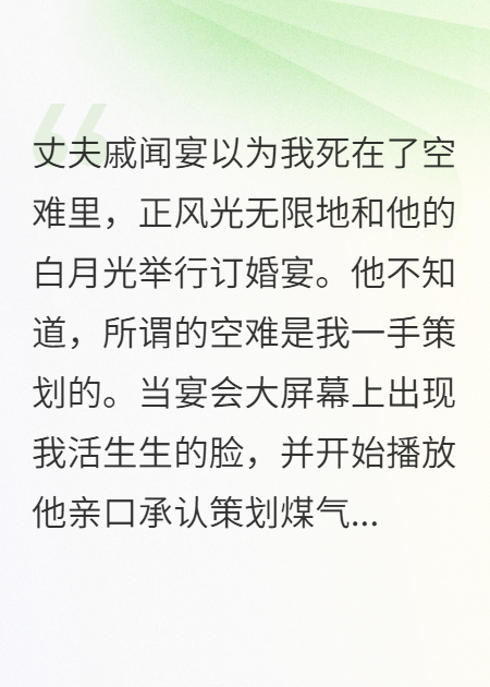 空难后，我在前夫订婚宴上死而复生