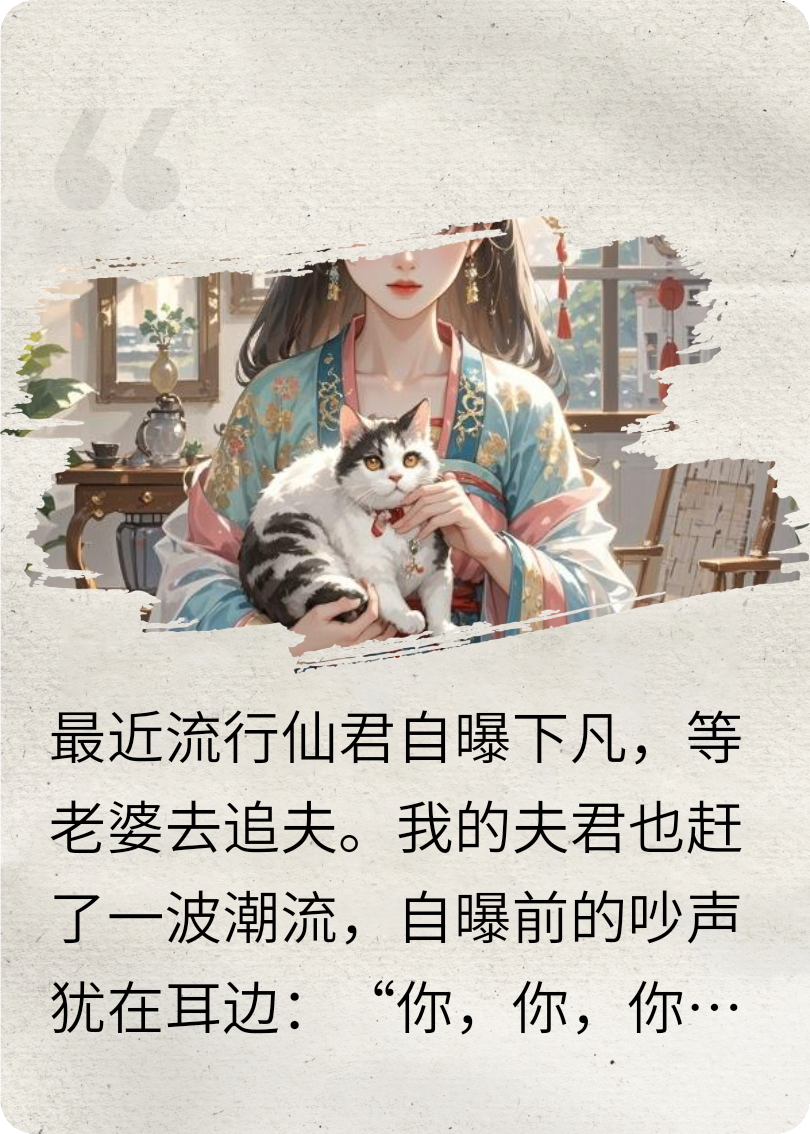 听说最近流行自爆下凡，等老婆追夫？别带坏我夫君啊