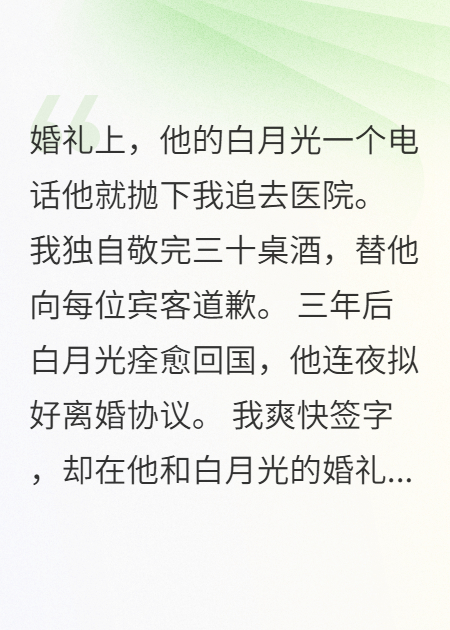 离婚当天，怀了前夫白月光的娃