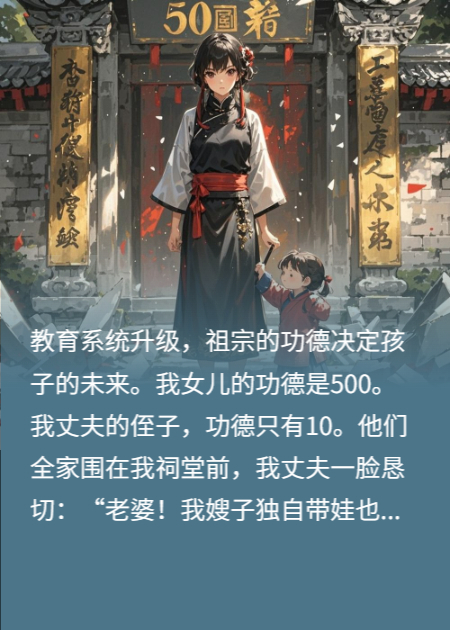 丈夫为私生子夺我女儿功德后，悔疯了