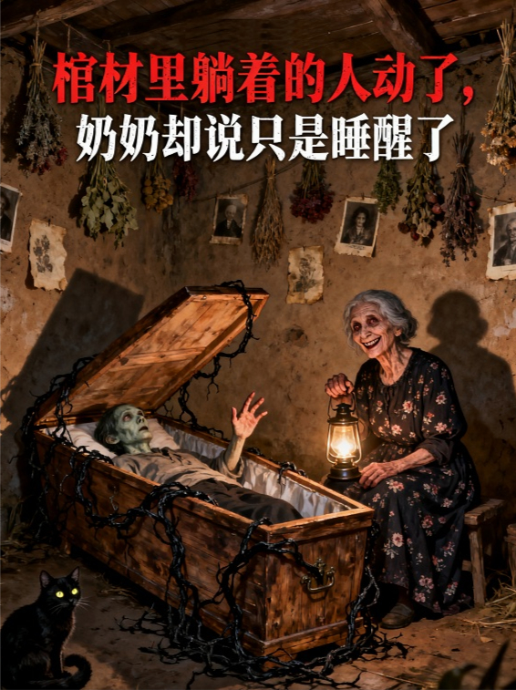 棺材里的躺着的人动了，奶奶却说只是睡醒了