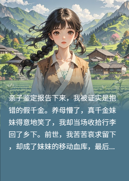 当了十八年千金，我不过是妹妹的备用血库