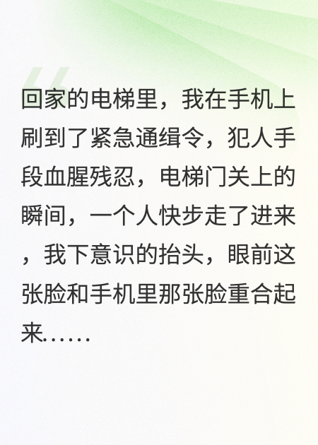 电梯里碰到了凶残通缉犯