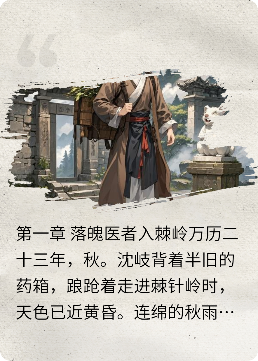 棘岭医声伴白影